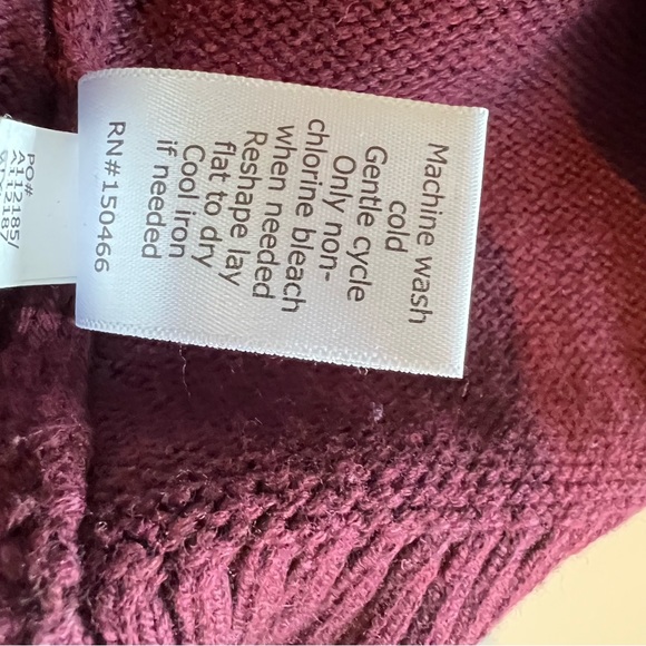 Market & Spruce maroon shawl collar tunic sweater size Small - Picture 9 of 9